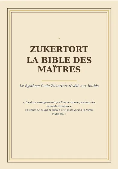 ZUKERTORT LA BIBLE DES MAÎTRES